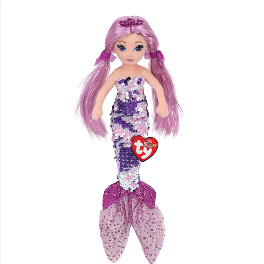 🆕 TY "Lorelei" SEQUIN PURPLE MERMAID